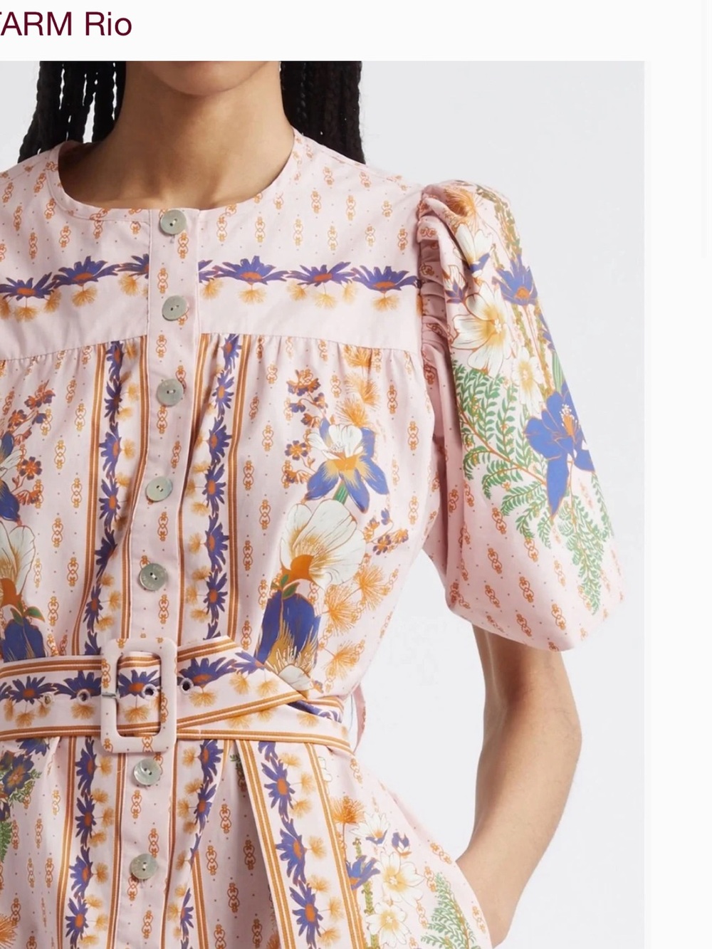 FARM Rio Pink Dream Garden Belted Dress - Picture 4 of 7